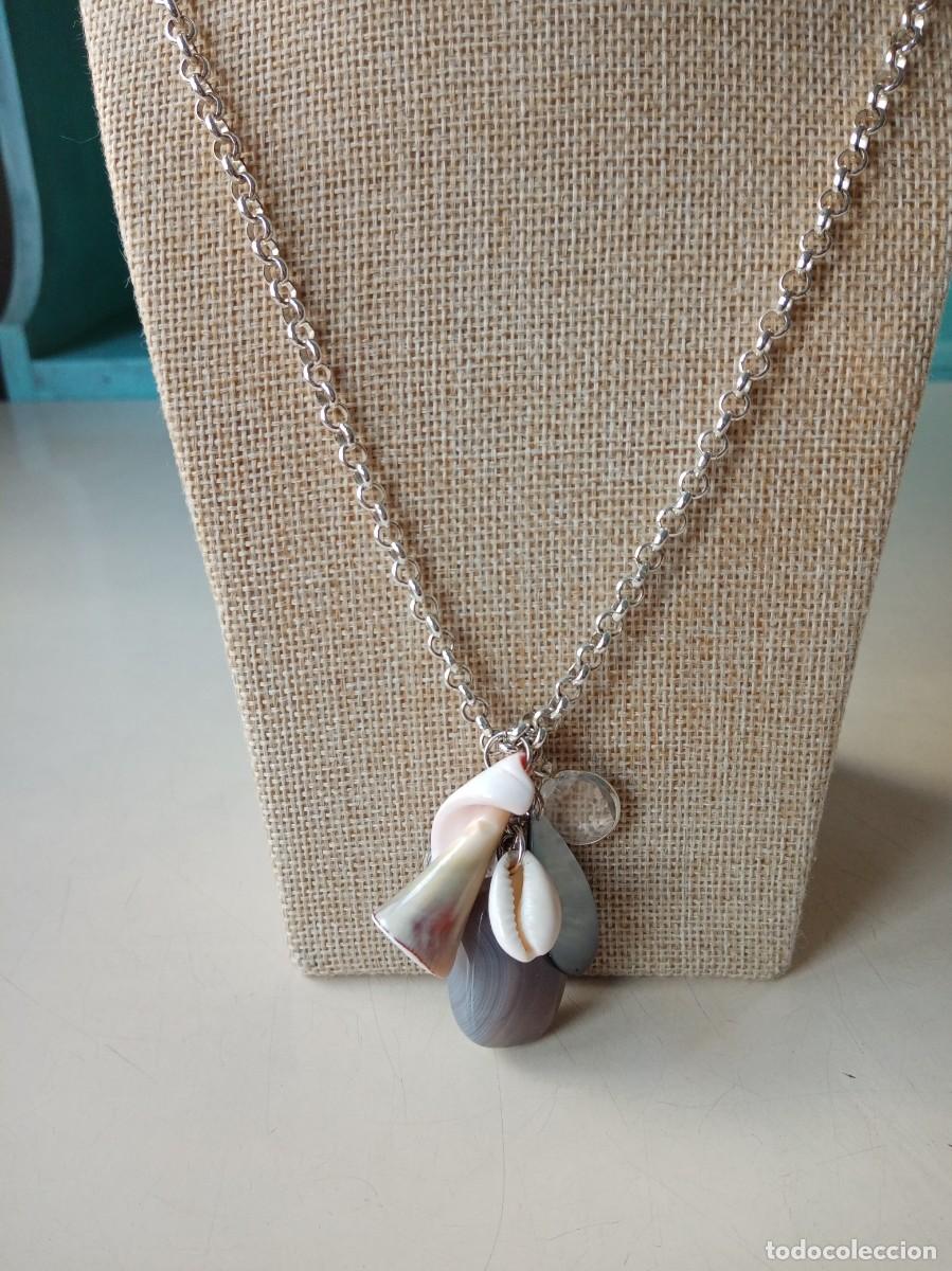 Joyeria: COLLAR MET&Aacute;LICO DE MINERAL CON CONCHA - Foto 1