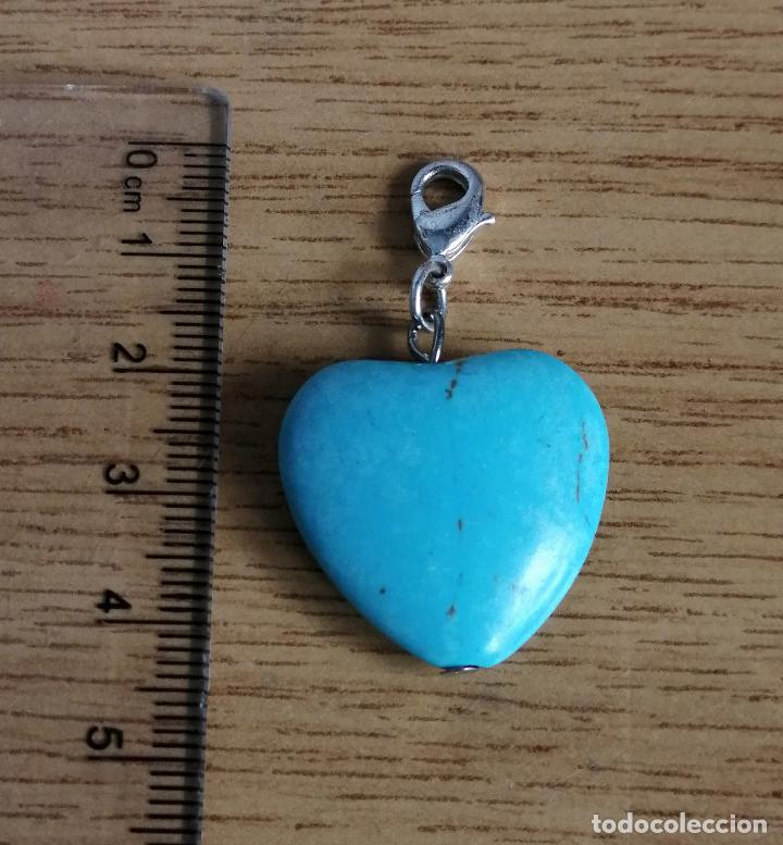 Joyeria: Precioso colgante de turquesa en forma de coraz&oacute;n. - Foto 2