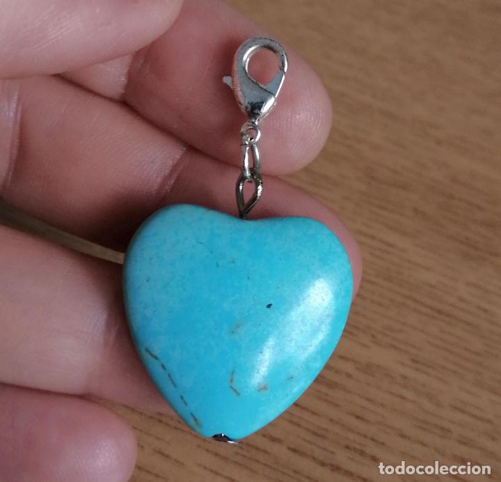 Joyeria: Precioso colgante de turquesa en forma de coraz&oacute;n. - Foto 3