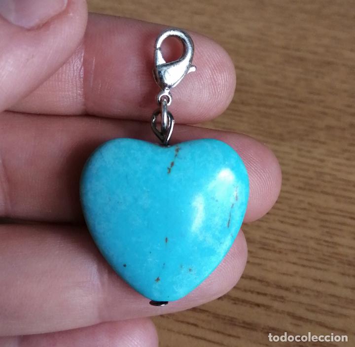 Joyeria: Precioso colgante de turquesa en forma de coraz&oacute;n. - Foto 1