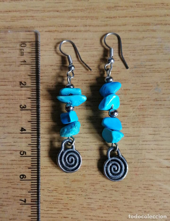 Joyeria: PENDIENTES DE TURQUESAS, PLATEADOS. - Foto 2