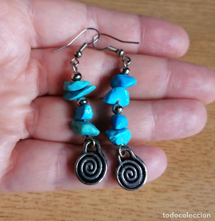 Joyeria: PENDIENTES DE TURQUESAS, PLATEADOS. - Foto 1
