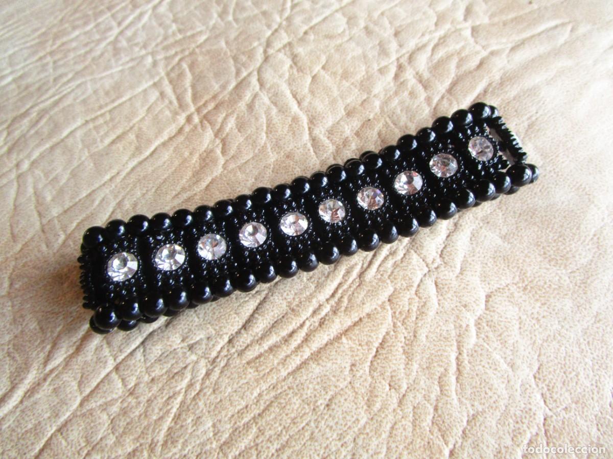 Gioielleria: antigua pulsera vintage negra con brillantes bisuteria