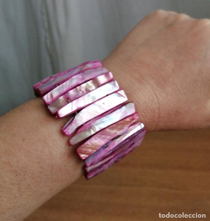 Joyeria: PULSERA DE N&Aacute;CAR, CONCHA MARINA. EL&Aacute;STICA. - Foto 4