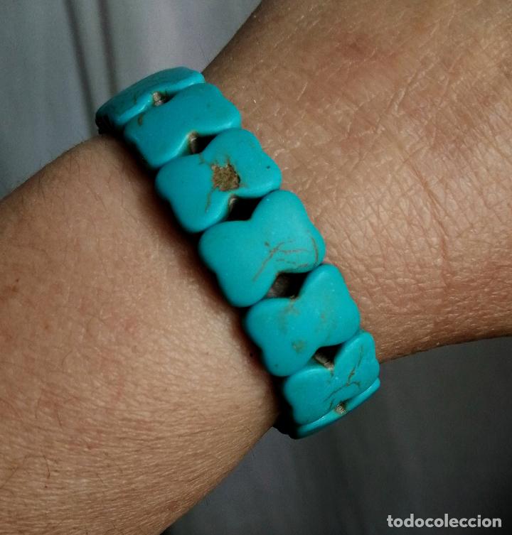 Joyeria: PULSERA DE TURQUESAS AZULES. FORMA OSOS, OSITOS. - Foto 4