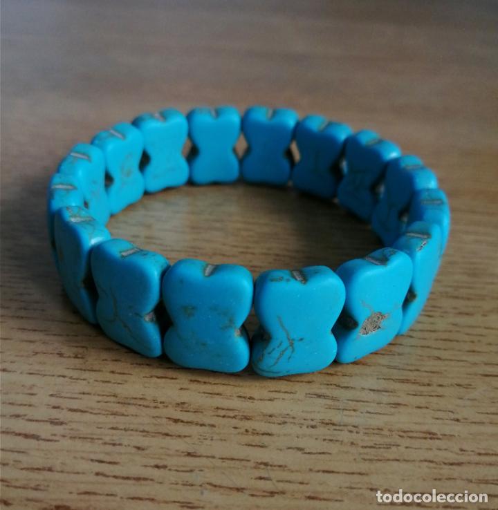 Joyeria: PULSERA DE TURQUESAS AZULES. FORMA OSOS, OSITOS. - Foto 1