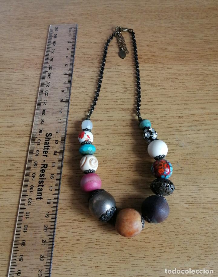 Joyeria: COLLAR CORTO, CUENTAS DE DIFERENTES MATERIALES. - Foto 4