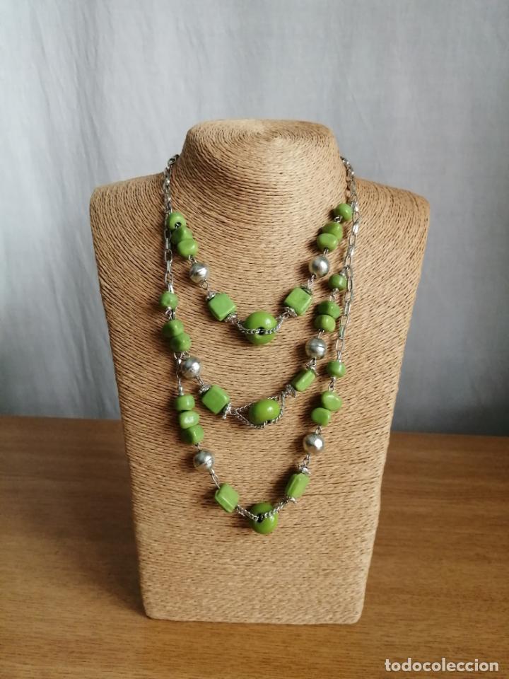Joyeria: COLLAR PLATEADO CON PIEDRAS VERDES. - Foto 7