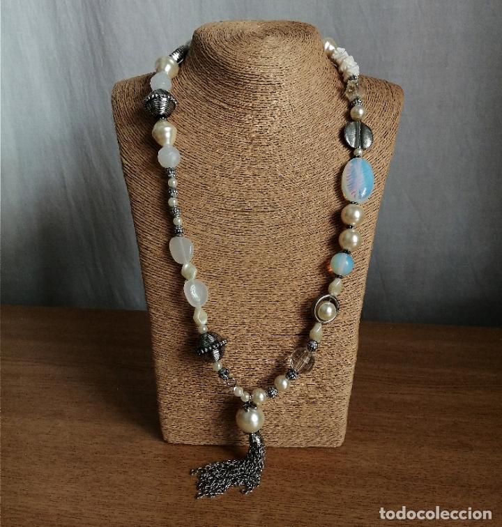 Joyeria: COLLAR PERLAS Y ABALORIOS CON COLGANTE. - Foto 4