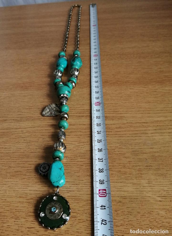 Joyeria: COLLAR PLATEADO CON PIEDRAS TURQUESAS. - Foto 6