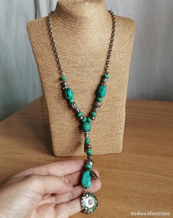 Joyeria: COLLAR PLATEADO CON PIEDRAS TURQUESAS. - Foto 7
