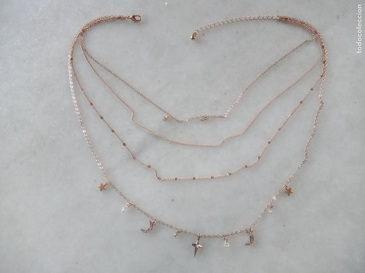 Joalharia: COLLAR CHAPADO EN ORO CON 4 CADENAS DE BISUTERIA 44 CM