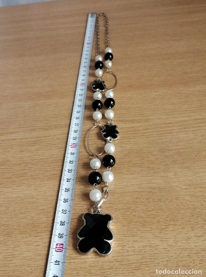 Joyeria: COLLAR LARGO PLATEADO, CON OSOS, OSITOS EN NEGRO. - Foto 2