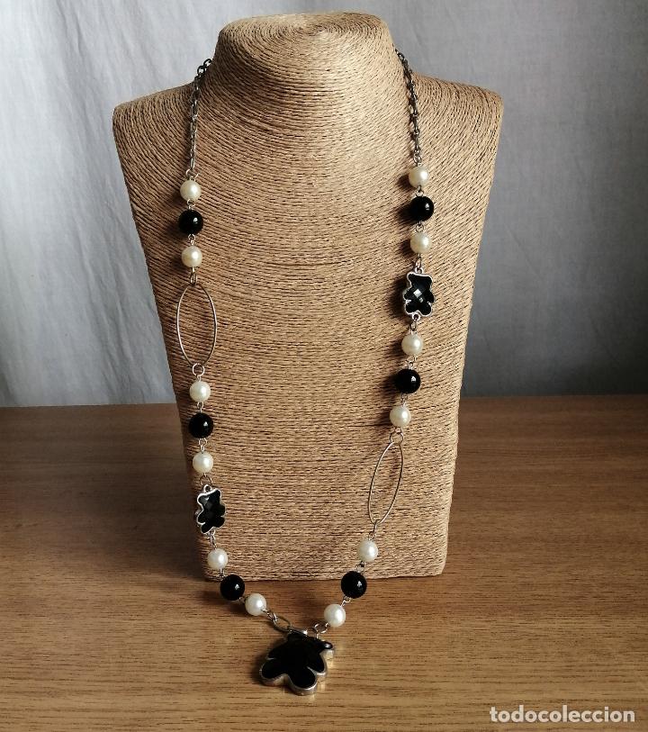 Joyeria: COLLAR LARGO PLATEADO, CON OSOS, OSITOS EN NEGRO. - Foto 3