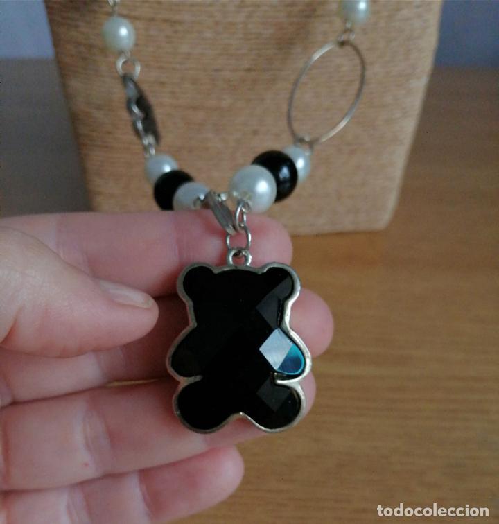 Joyeria: COLLAR LARGO PLATEADO, CON OSOS, OSITOS EN NEGRO. - Foto 4