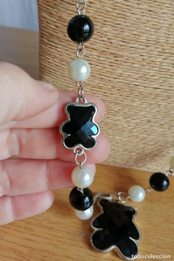 Joyeria: COLLAR LARGO PLATEADO, CON OSOS, OSITOS EN NEGRO. - Foto 5