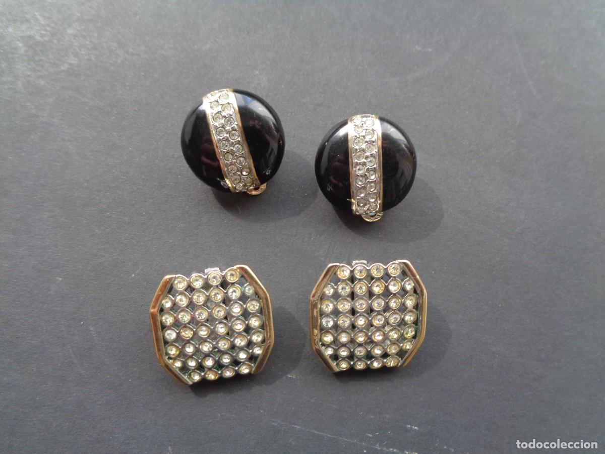 Joaillerie: LOTE DE DOS PARES DE PENDIENTES