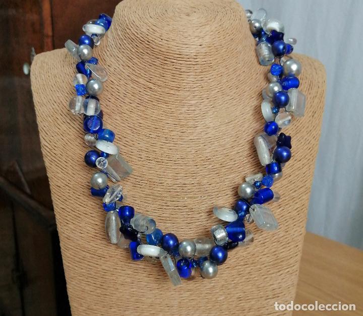 Joyeria: COLLAR CORTO DE CRISTAL AZUL. - Foto 8