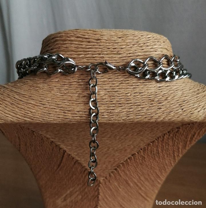 Joyeria: COLLAR PLATEADO, CON CADENAS Y ABALORIOS. - Foto 4