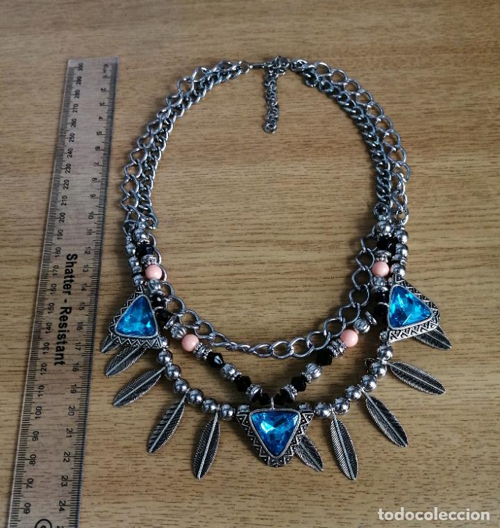 Joyeria: COLLAR PLATEADO, CON CADENAS Y ABALORIOS. - Foto 6