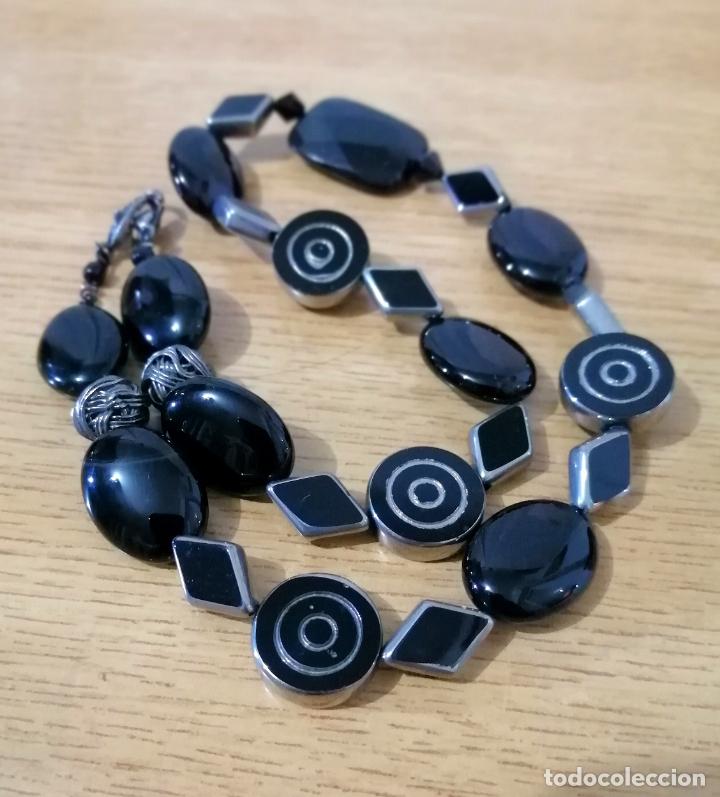 Joyeria: COLLAR CON CUENTAS DE CRISTAL NEGRAS. - Foto 2