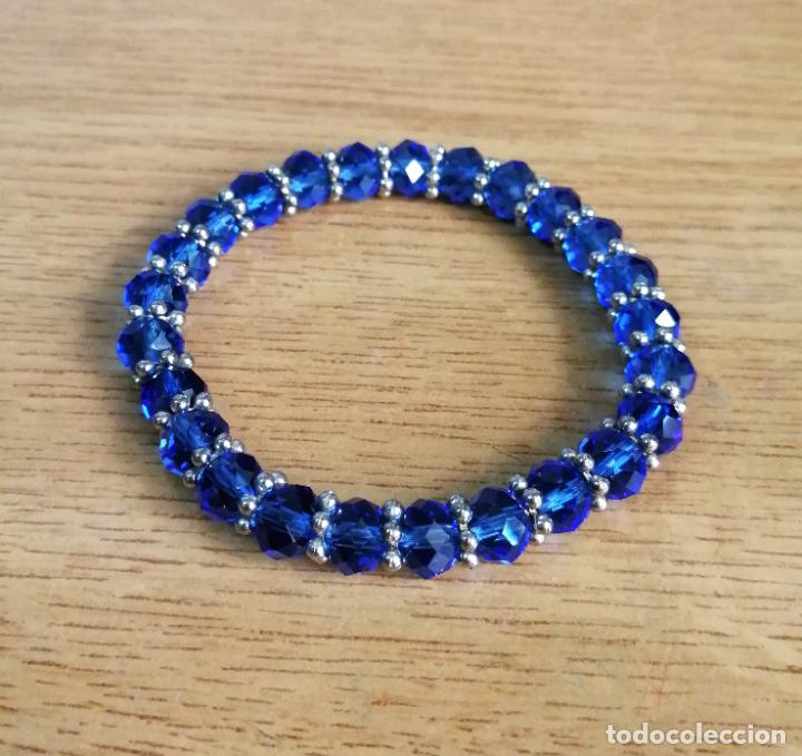 Joyeria: PULSERA DE CUENTAS DE CRISTAL AZULES. - Foto 5