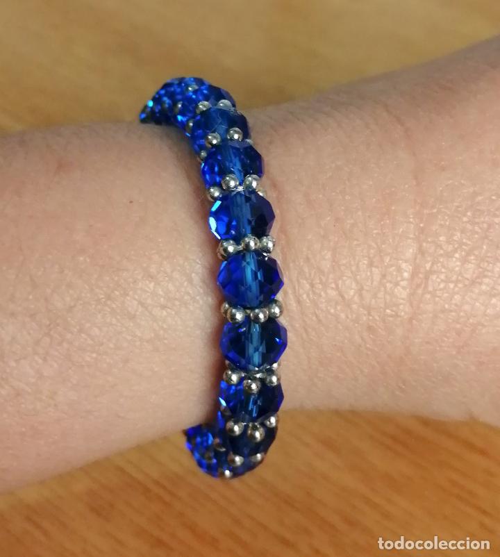 Joyeria: PULSERA DE CUENTAS DE CRISTAL AZULES. - Foto 6