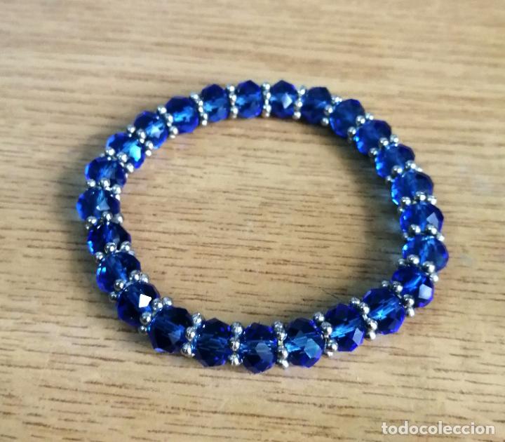 Joyeria: PULSERA DE CUENTAS DE CRISTAL AZULES. - Foto 1