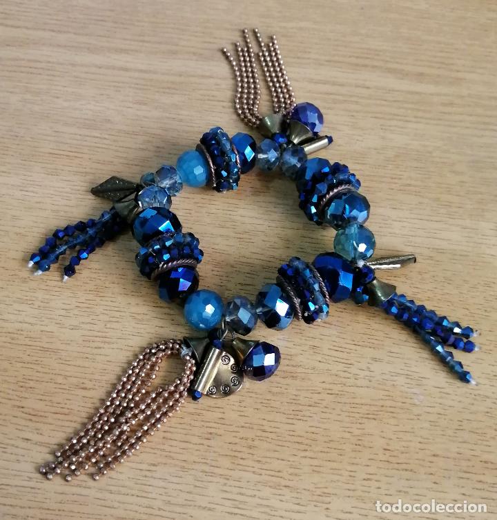 Joyeria: PULSERA CON CRISTALES AZULES Y METAL. - Foto 5