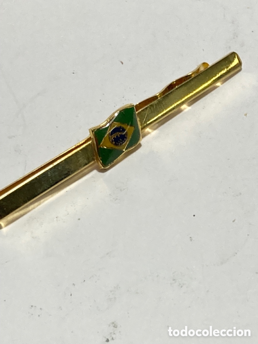 Joaillerie: Sujeta Corbatas bandera brasil