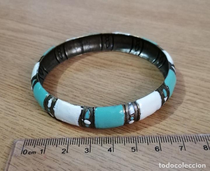 Joyeria: PULSERA MET&Aacute;LICA ESMALTADA. BRAZALETE. - Foto 4