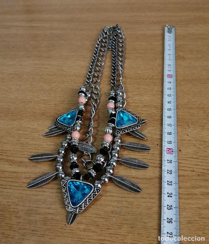 Joyeria: COLLAR CADENAS PLATEADAS Y PEDRERIA. - Foto 2