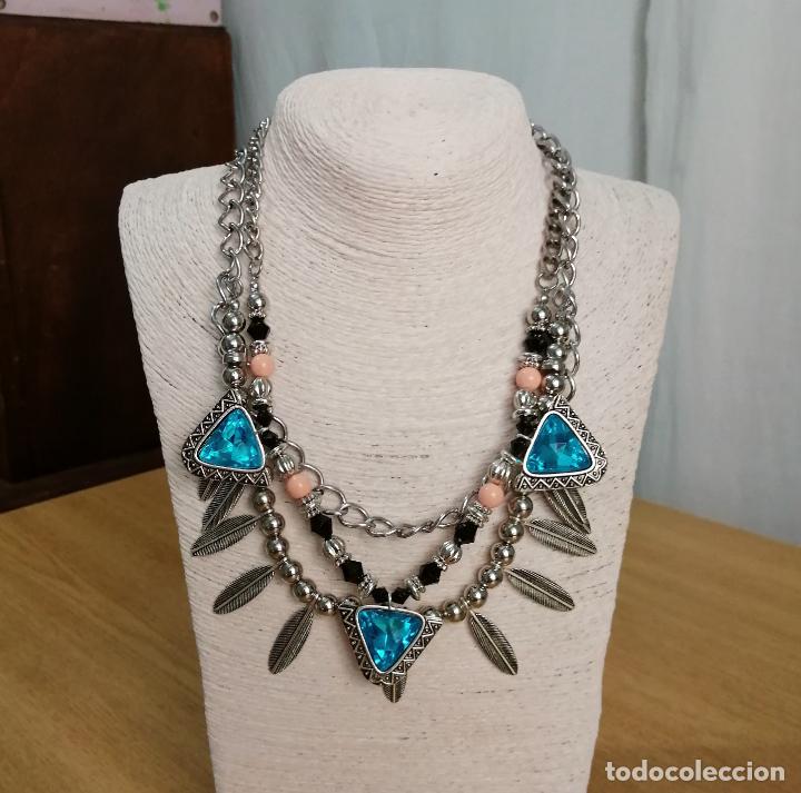 Joyeria: COLLAR CADENAS PLATEADAS Y PEDRERIA. - Foto 4