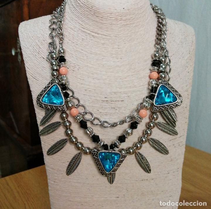 Joyeria: COLLAR CADENAS PLATEADAS Y PEDRERIA. - Foto 5
