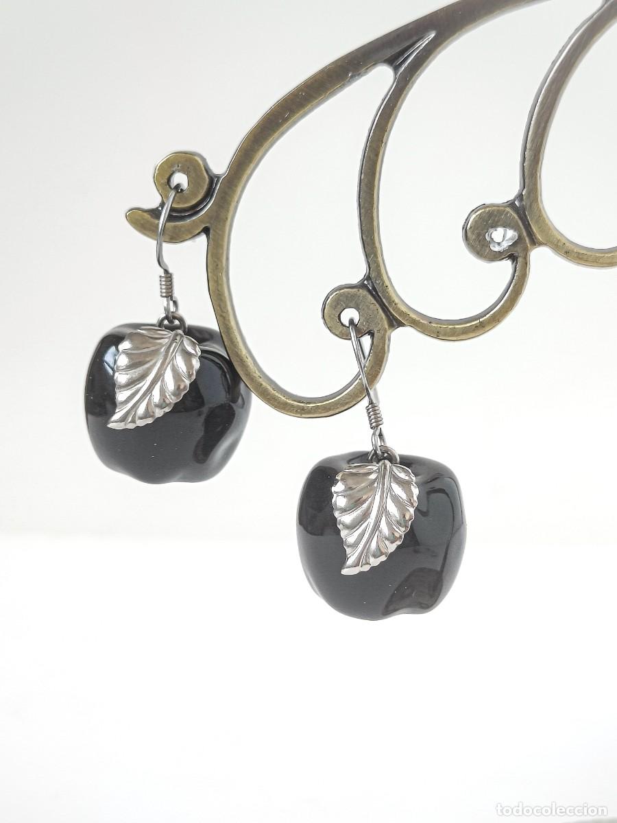 Joyeria: ⌛Pendientes manzanas vintage A&Ntilde;OS 60 sin uso, PLEXIGLAS. Alemania Occidental.