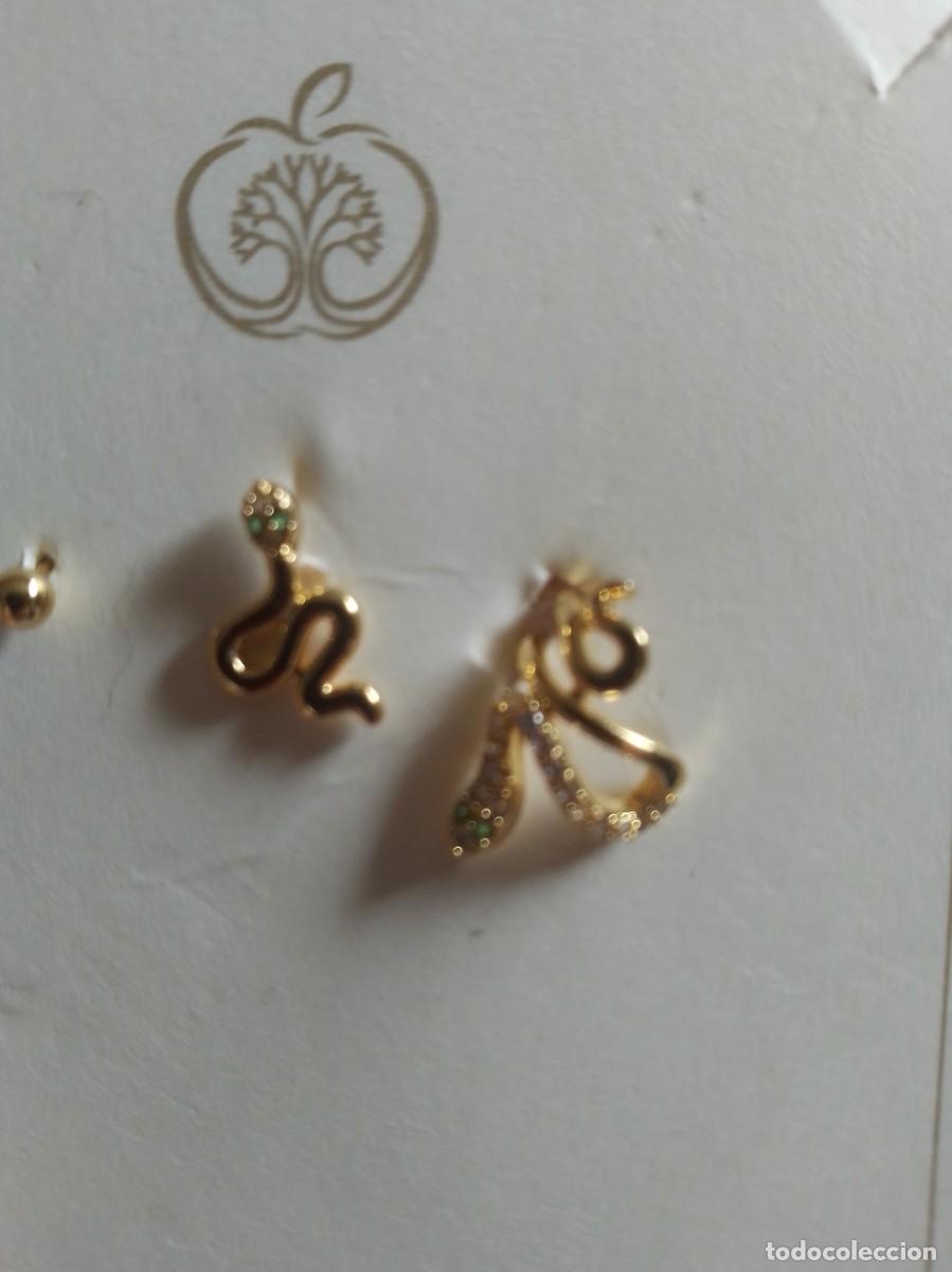 Joyeria: Pendientes chapados en oro - Foto 2