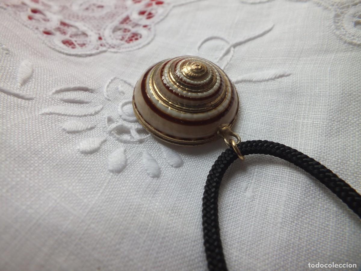 Joyeria: COLLAR LARGO CON CORDON CON COLGANTE DE CARACOL