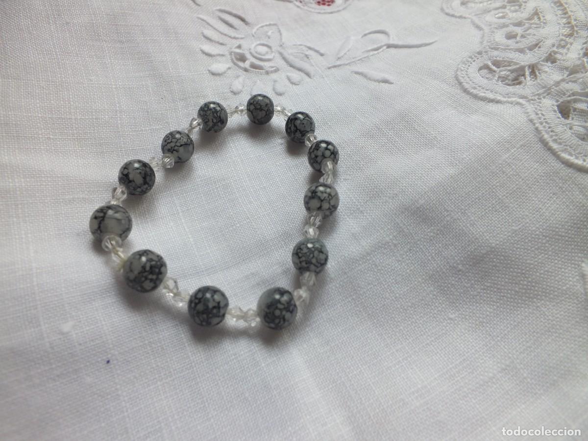 Schmuck: PULSERA EL&Aacute;STICA CON BOLITAS JASPEADAS