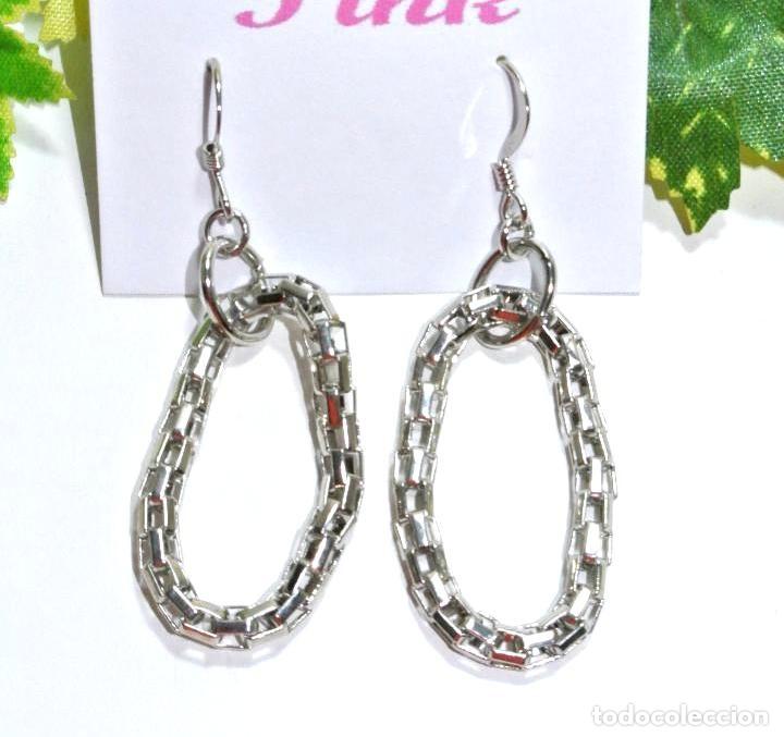 Joyeria: Pendientes color plata, a&ntilde;o 2000, Nuevos - Foto 1