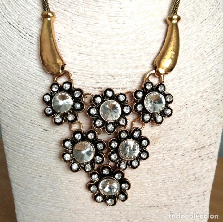 Joyeria: COLLAR METALICO DORADO CON FLORES - Foto 4