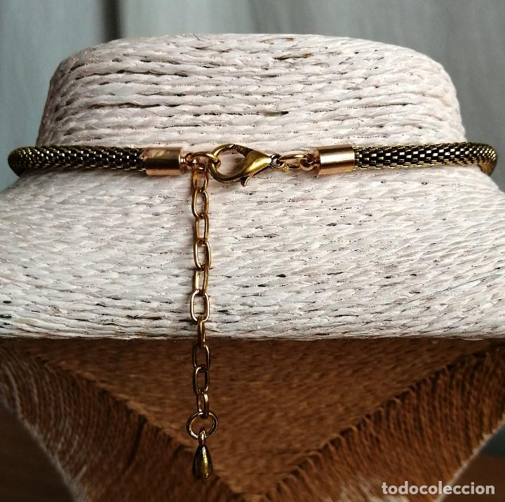 Joyeria: COLLAR METALICO DORADO CON FLORES - Foto 5