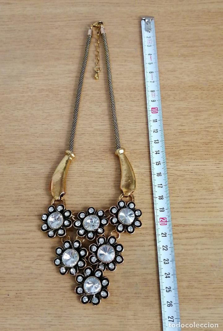 Joyeria: COLLAR METALICO DORADO CON FLORES - Foto 6
