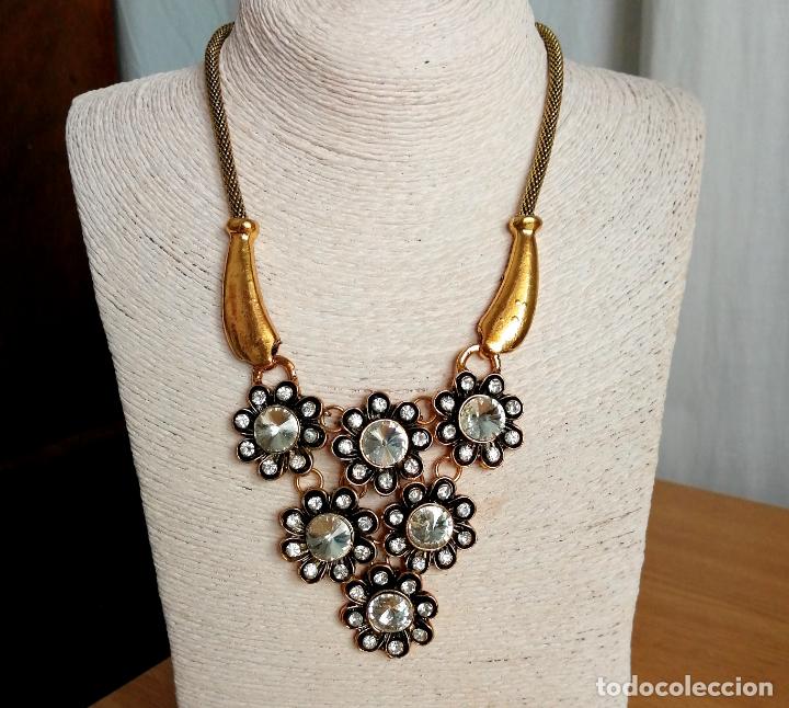 Joyeria: COLLAR METALICO DORADO CON FLORES - Foto 7