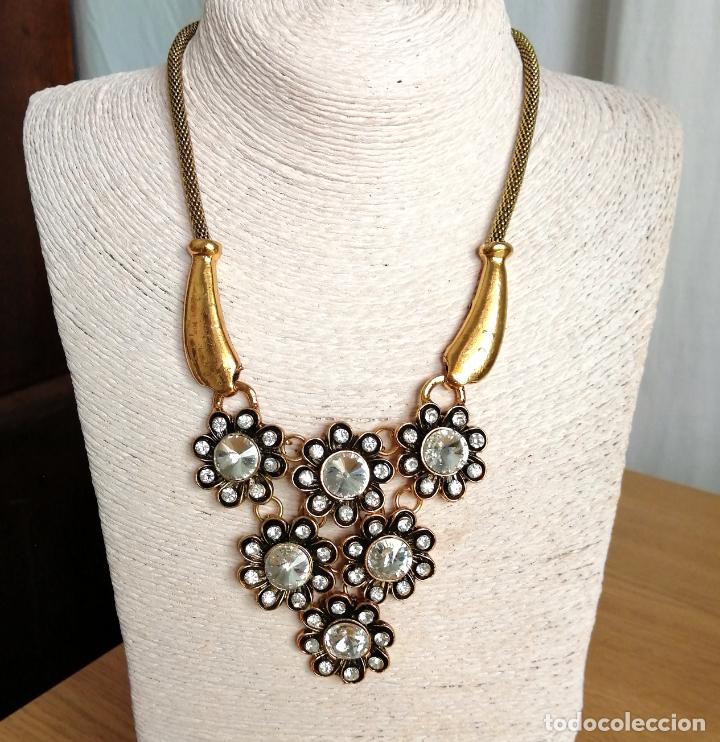 Joyeria: COLLAR METALICO DORADO CON FLORES - Foto 9