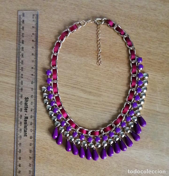 Joyeria: COLLAR CON ADORNOS MORADOS Y DORADO - Foto 6