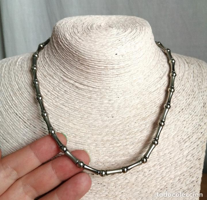 Joyeria: COLLAR CORTO PLATEADO METALICO. - Foto 9
