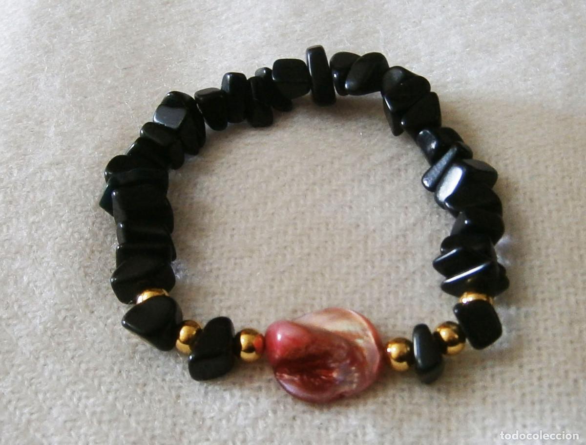 Joyeria: pulsera obsidiana mexicana regulable - Foto 1