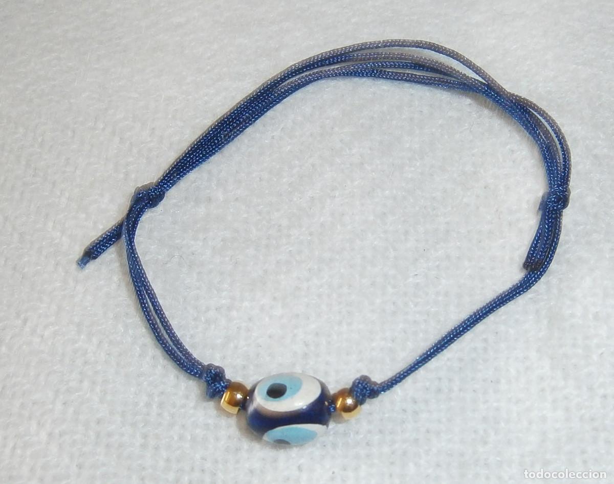 Joyeria: pulsera cordon azul regulable con ojo turco - Foto 1