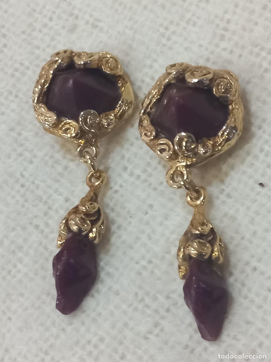 Joyeria: PENDIENTES (IRREGULAR) piedra granate - Foto 1