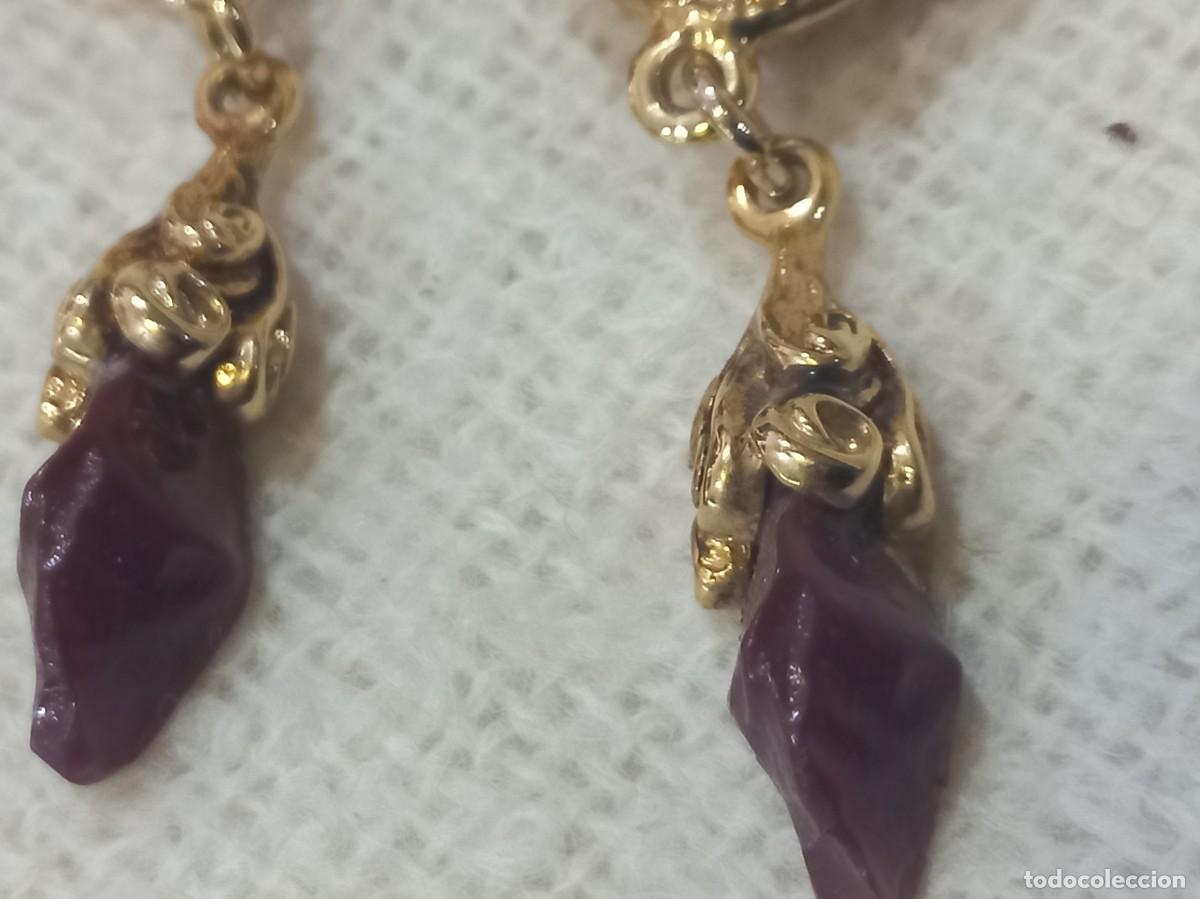Joyeria: PENDIENTES (IRREGULAR) piedra granate - Foto 4